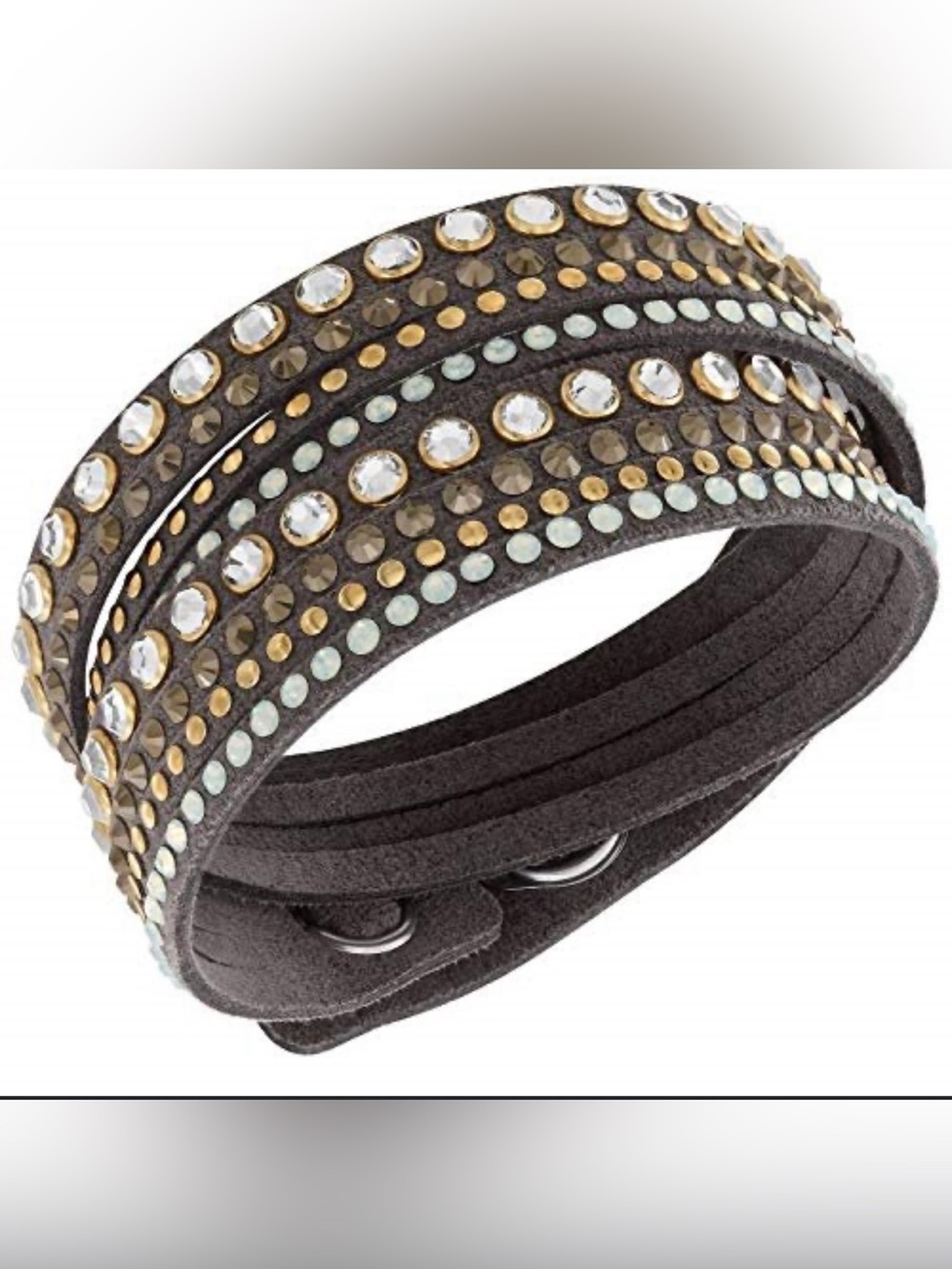 Bracelet Swarovski Woman Slake in Leather